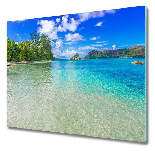 Tocator din sticla plaja Seychelles