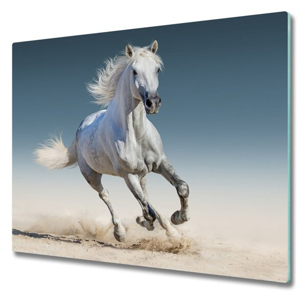 Tocator din sticla galop cal alb