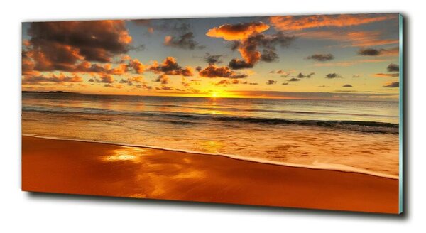 Tablou pe pe sticlă Sunset Beach
