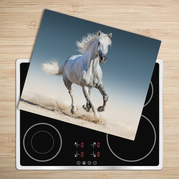 Tocator din sticla galop cal alb