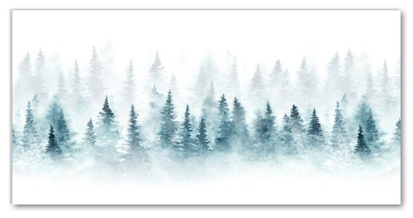 Tablou pe panza canvas Pom de Crăciun. Zăpadă
