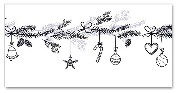 Tablou pe panza canvas Decoratiuni de Craciun.Decoratii de iarna