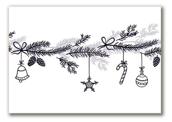Tablou pe panza canvas Decoratiuni de Craciun.Decoratii de iarna