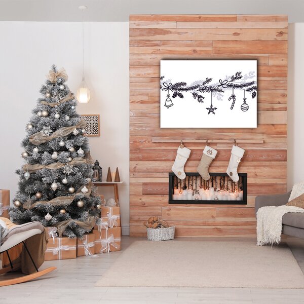 Tablou pe panza canvas Decoratiuni de Craciun.Decoratii de iarna