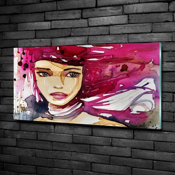 Tablou pe pe sticlă Abstracție femeie