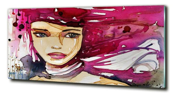 Tablou pe pe sticlă Abstracție femeie