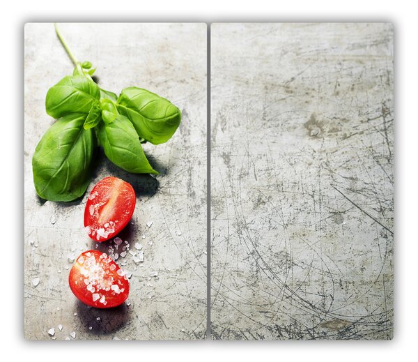 Tocator din sticla tomate busuioc
