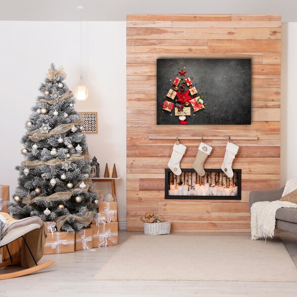Tablou pe panza canvas Cadouri de brad abstracte
