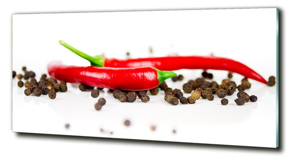 Fotografie imprimată pe sticlă Chilli și piper