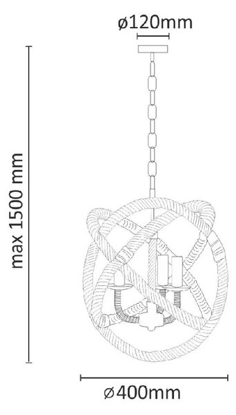 Goldlux Globo lampă suspendată 3x10 W bej 307903