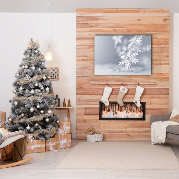 Tablou pe panza canvas Fulg de zăpadă. Decor de Crăciun