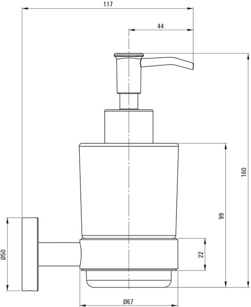 Deante Jaśmin dozator săpun 200 ml crom ADJ_0421