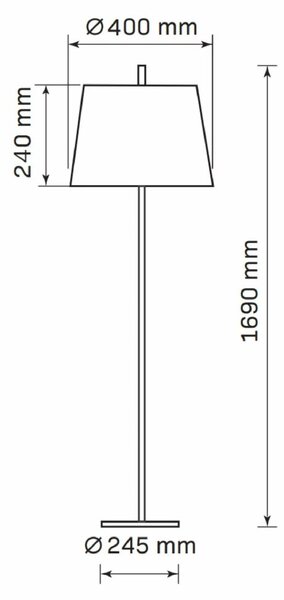 Goldlux Elena lampă de podea 1x20 W alb 325532