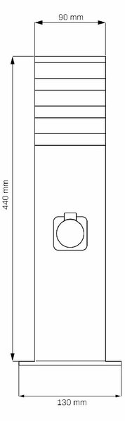 Goldlux Teksas lampă podea de exterior 1x20 W grafit 327970