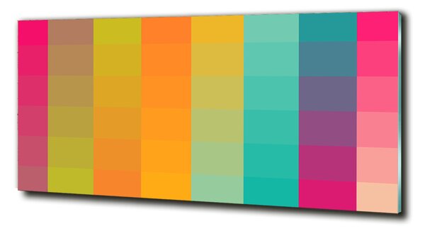 Tablou din Sticlă pătrate colorate