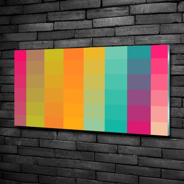 Tablou din Sticlă pătrate colorate