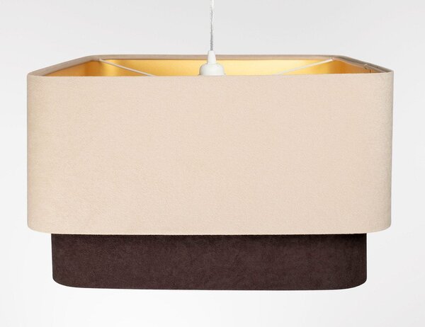 BPS Koncept Kwadro Duo Sue lampă suspendată 1x60 W auriu-maro-bej KWD-016