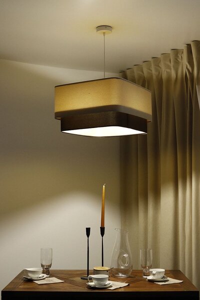 BPS Koncept Kwadro Duo Sue lampă suspendată 1x60 W auriu-maro-bej KWD-016