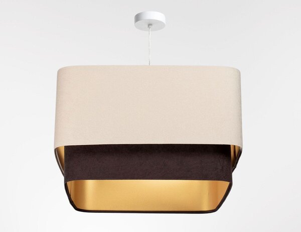 BPS Koncept Kwadro Duo Sue lampă suspendată 1x60 W auriu-maro-bej KWD-016
