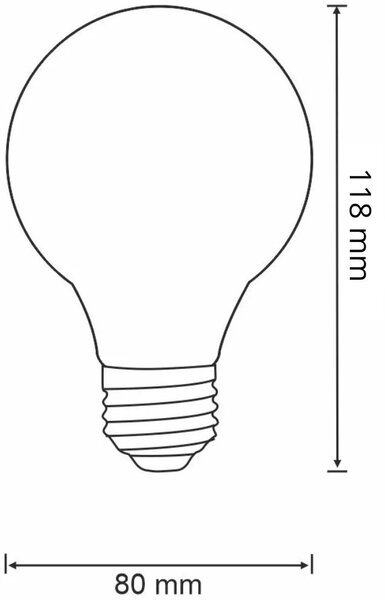 Goldlux VintageAmber bec cu led 1x4 W 2000 K E27 304520