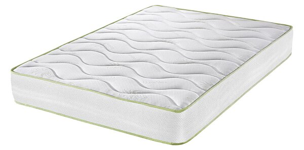 Saltea Ortopedica Green Future Aloe Vera 160x200 cm, memory foam, medie, 18 cm, anatomica, husa cu fibre de bambus tratat cu aloe vera, antialergica