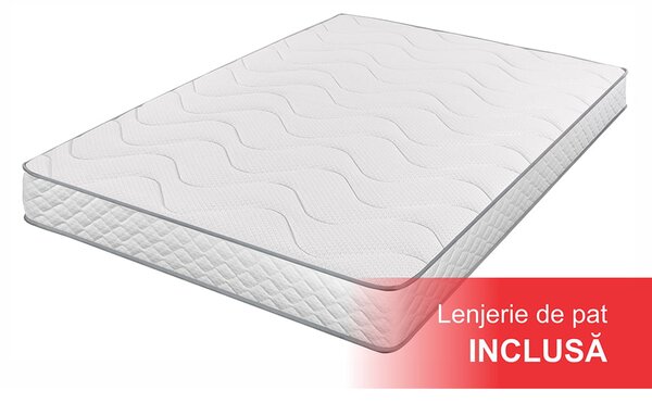 Saltea Ortopedica Bedora Silver Memory Pachet 160x200 cm, memory foam, medie/tare, 18 cm, anatomica, husa antialergica