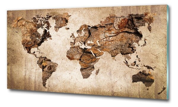 Tablou din Sticlă Harta lemnului mondial