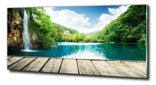 Tablou din Sticlă Cascada din pădure