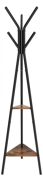 Cuier tip pom Model Barr, Maro Rustic/Negru, 50x50x179 cm