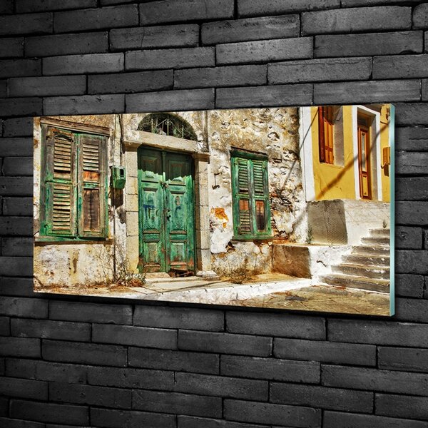 Fotografie imprimată pe sticlă străzile grecești