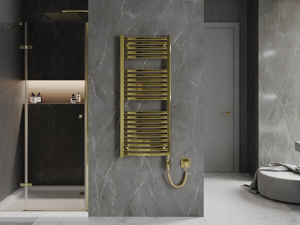 Mexen Helios, element electric de încălzire 1200 x 500 mm, 600 W, auriu lucios, W103-1200-500-2600-50