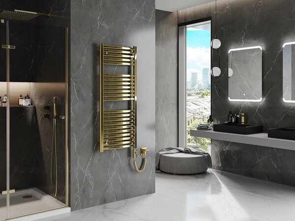 Mexen Helios, element electric de încălzire 1200 x 500 mm, 600 W, auriu lucios, W103-1200-500-2600-50