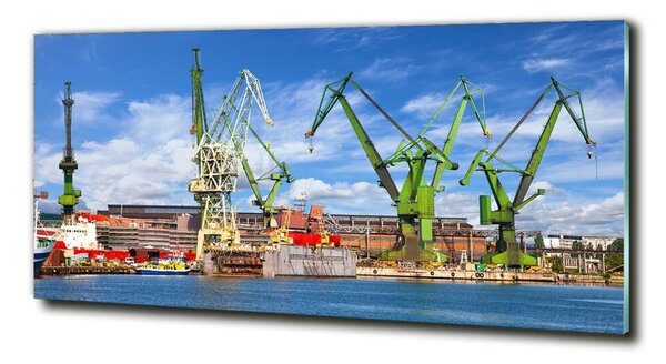 Tablou din Sticlă Șantierul naval din Gdansk