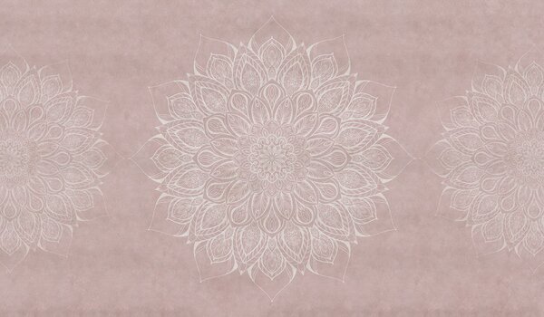 Fototapet Mandala albă și roz, Fototapet pene, Fototapet populare, t00827v2 - Tapeko.ro