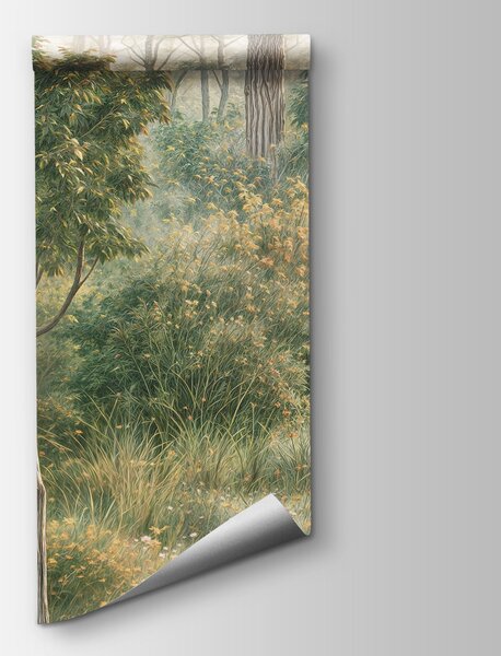 Fototapet Tablou reprezentând o pădure cu copaci și plante, Fototapet natură, Fototapet populare, t00834 - Tapeko.ro