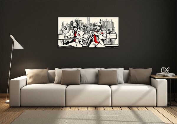Fotografie imprimată pe sticlă New York Jazz