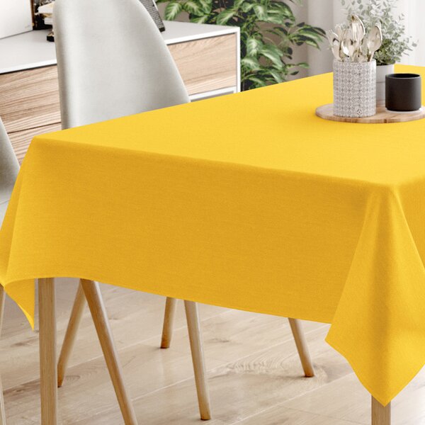Goldea față de masă decorativă loneta - galben închis 40 x 40 cm