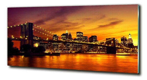 Tablou Printat Pe Sticlă Podul Brooklyn