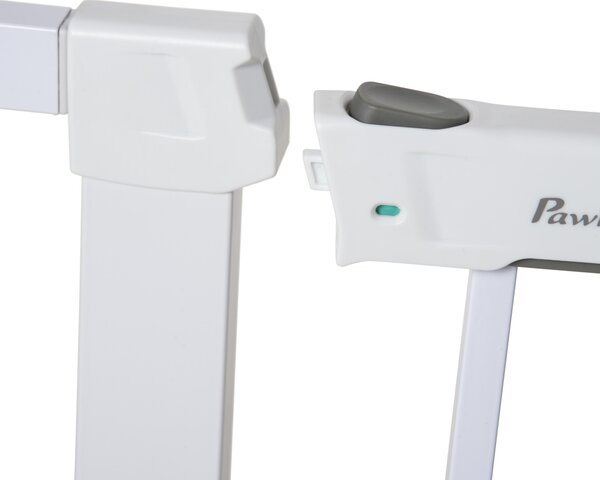 Poarta de siguranta pentru caini PawHut, 75-96cm, alb | Aosom Romania