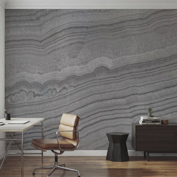 Fototapet Valuri naturale într-un design monocrom, Fototapet abstracte, Fototapet populare, t00840v1 - Tapeko.ro