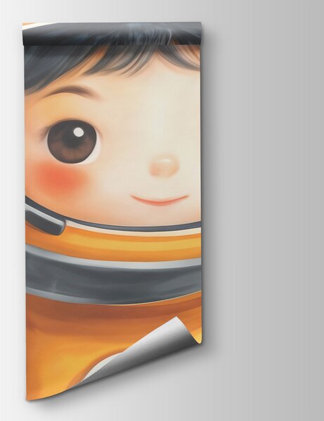 Fototapet Grup de astronauți și planete din desene animate, Fototapet spațiu cosmic, Fototapet populare, t00841 - Tapeko.ro