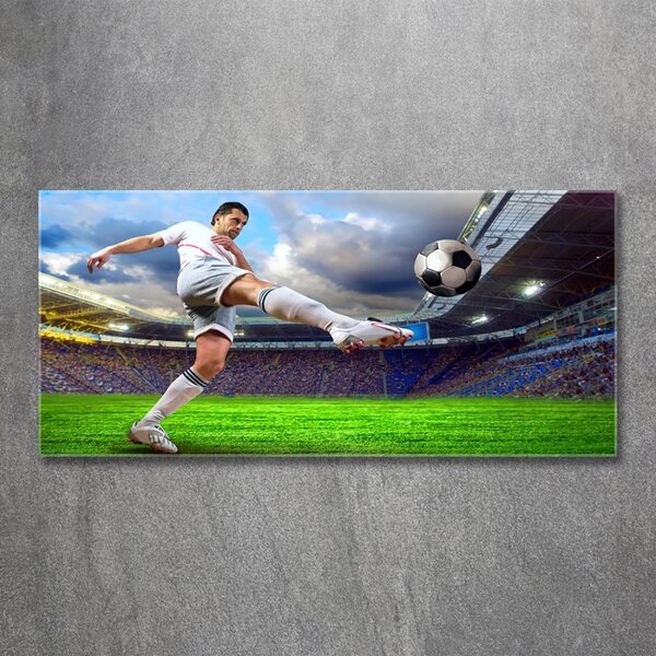 Fotografie imprimată pe sticlă jucător de fotbal pe stadion