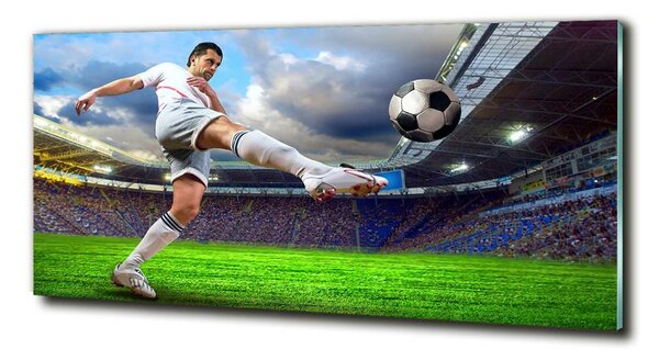 Fotografie imprimată pe sticlă jucător de fotbal pe stadion