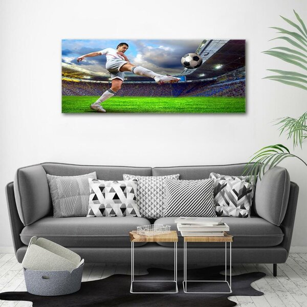 Fotografie imprimată pe sticlă jucător de fotbal pe stadion