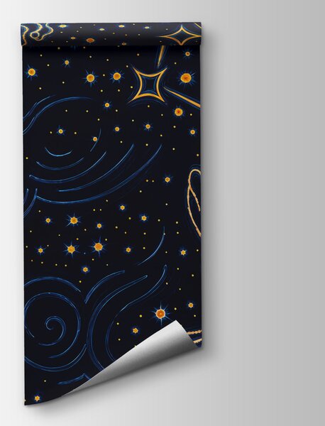 Fototapet Constelații și stele pe un fundal negru, Fototapet spațiu cosmic, Fototapet populare, t00844 - Tapeko.ro