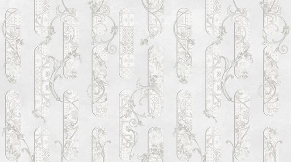 Fototapet Tapet alb cu motive florale, Fototapet designer, Fototapet populare, t00848 - Tapeko.ro