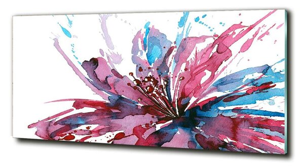 Tablou sticlă floare abstract