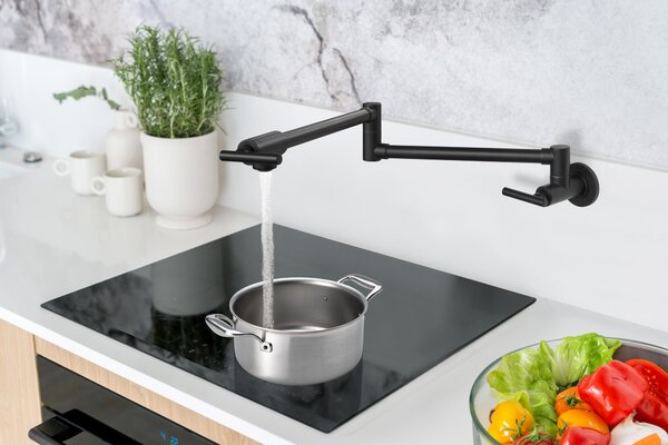 Berg Pot Filler baterie bucătărie perete negru 830135B