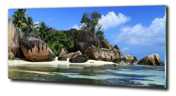 Fotografie imprimată pe sticlă Seychelles panorama