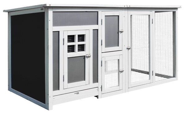 PawHut Cotet gaini de exterior, acoperis impermeabil 160x75x80cm | AOSOM RO